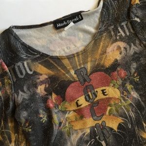 Vintage y2k Tattoo Print Bodycon Dress